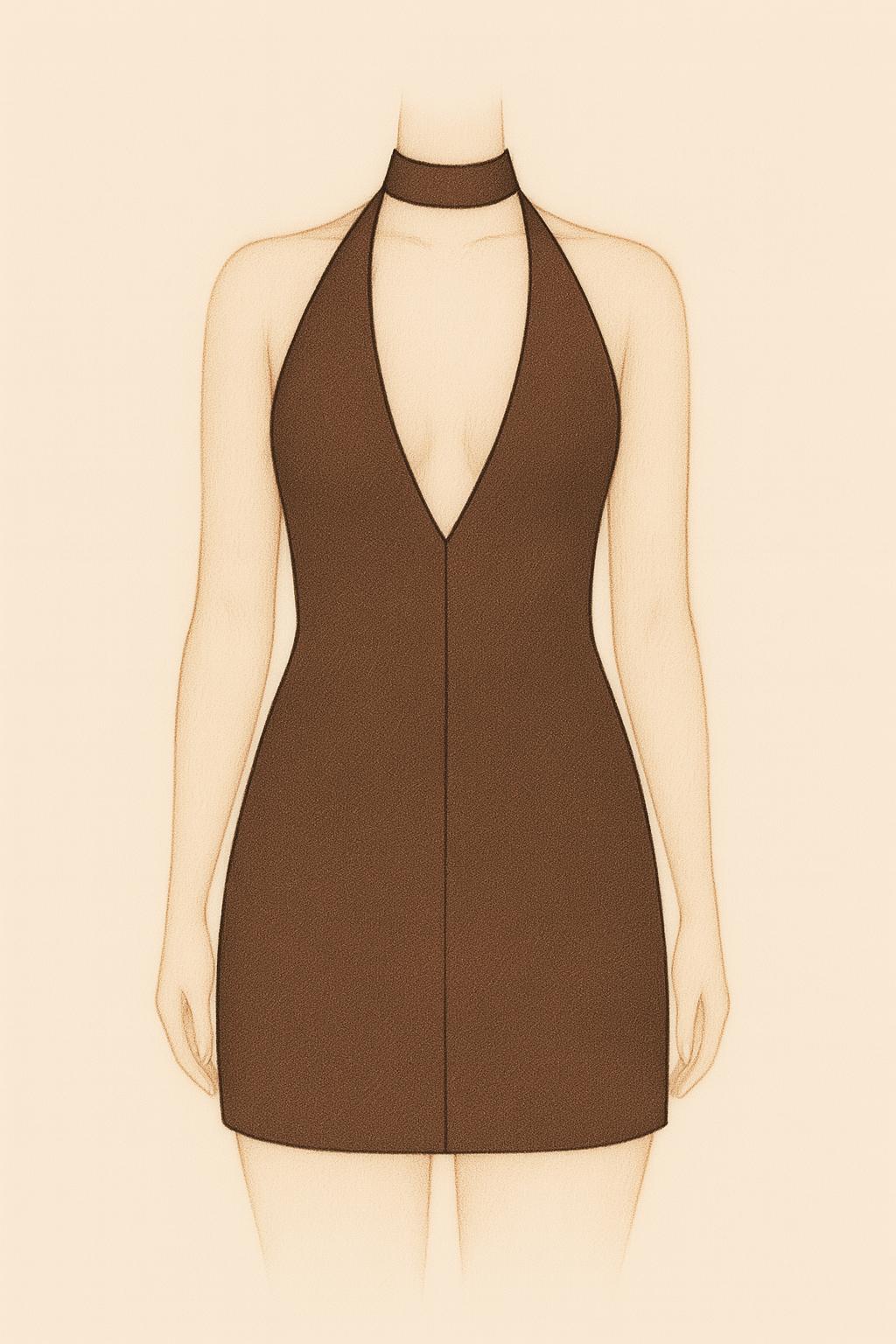 Vestido sastre cuello V