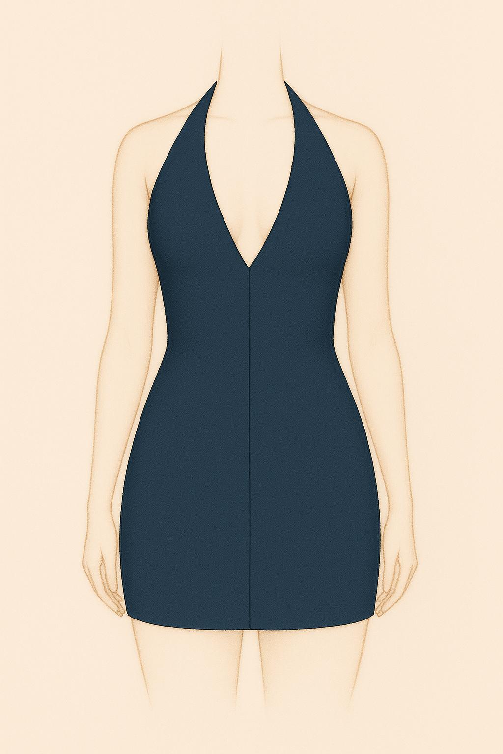 Vestido sastre cuello V