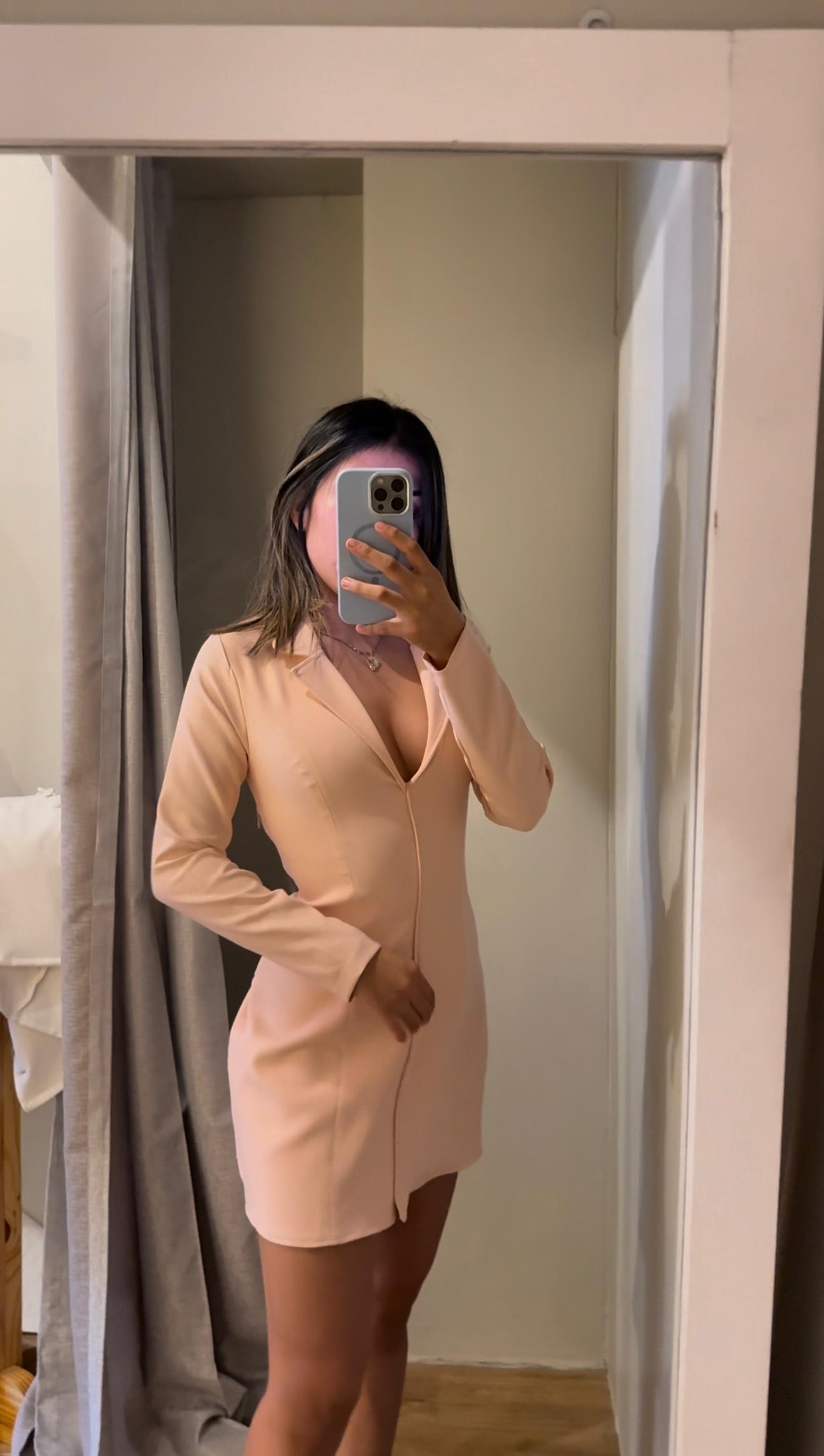 Vestido sastre manga larga