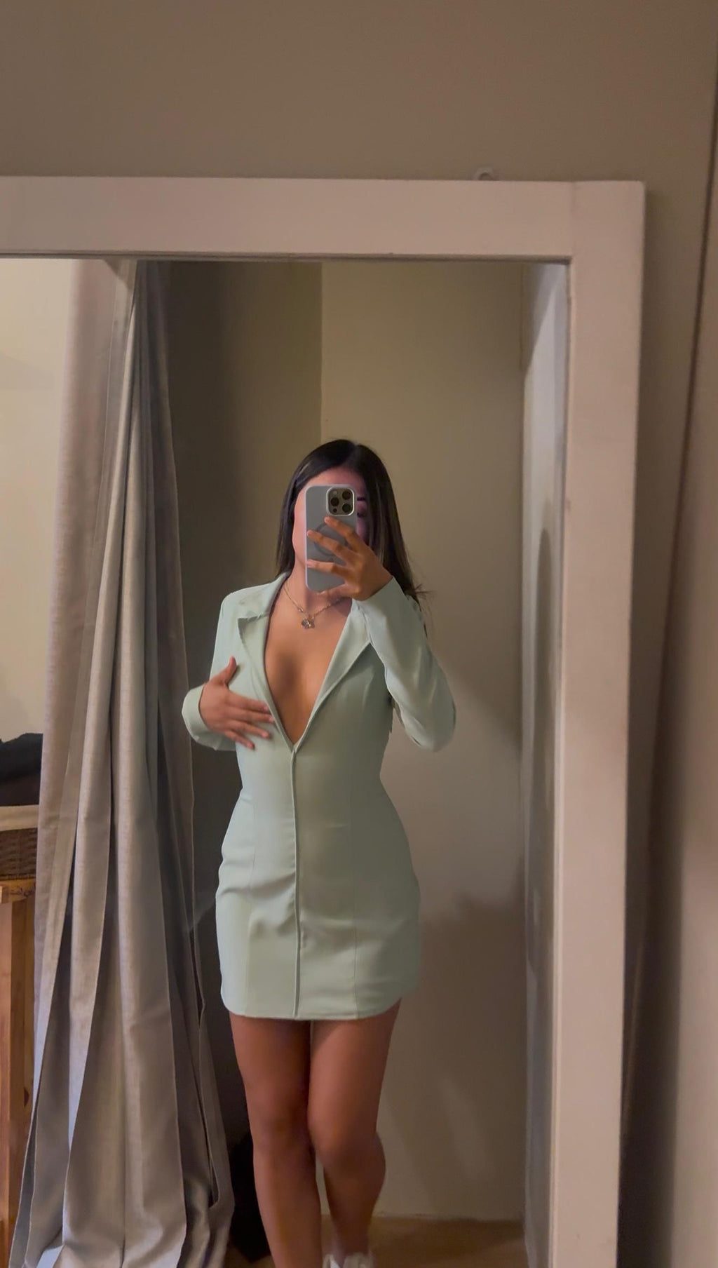 Vestido sastre manga larga