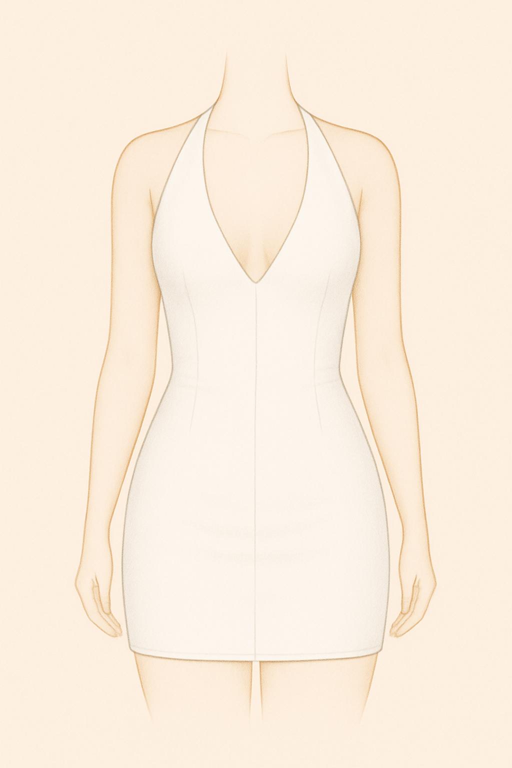 Vestido sastre cuello V