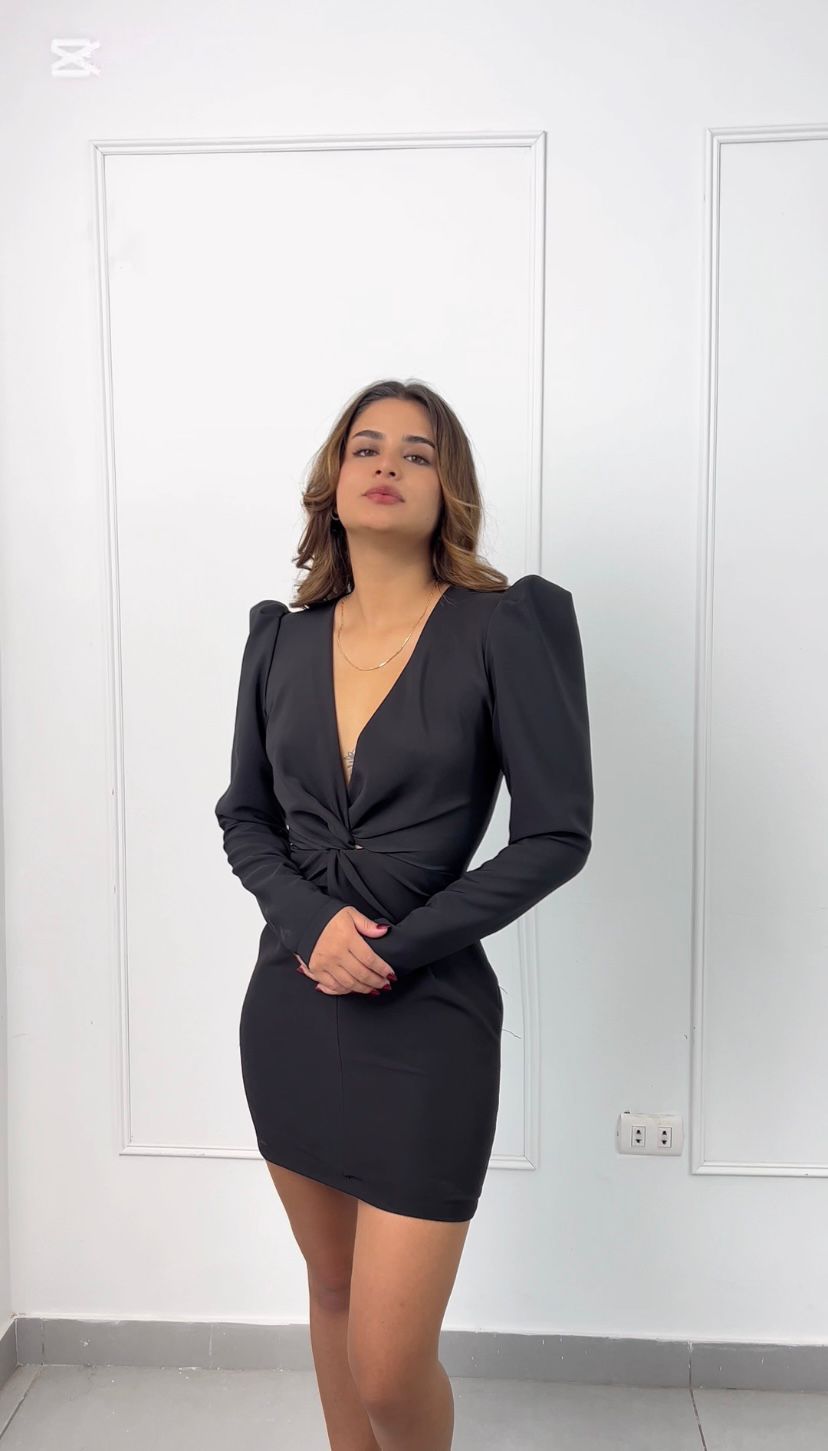 Vestido nudo drapeado