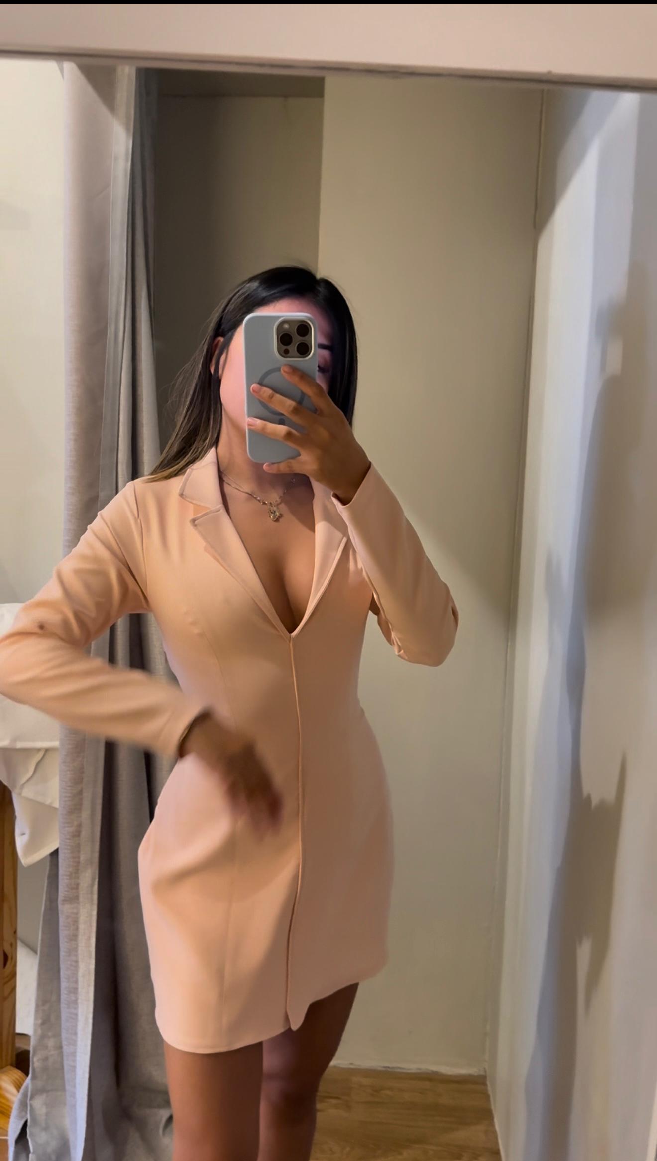 Vestido sastre manga larga