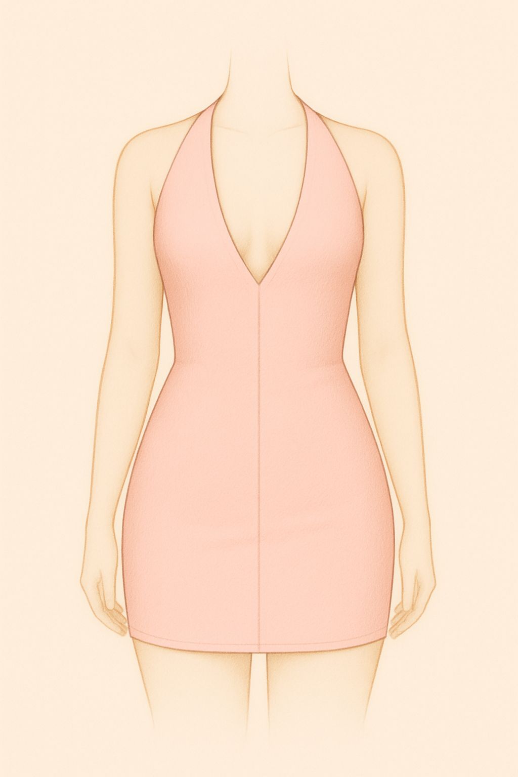 Vestido sastre cuello V