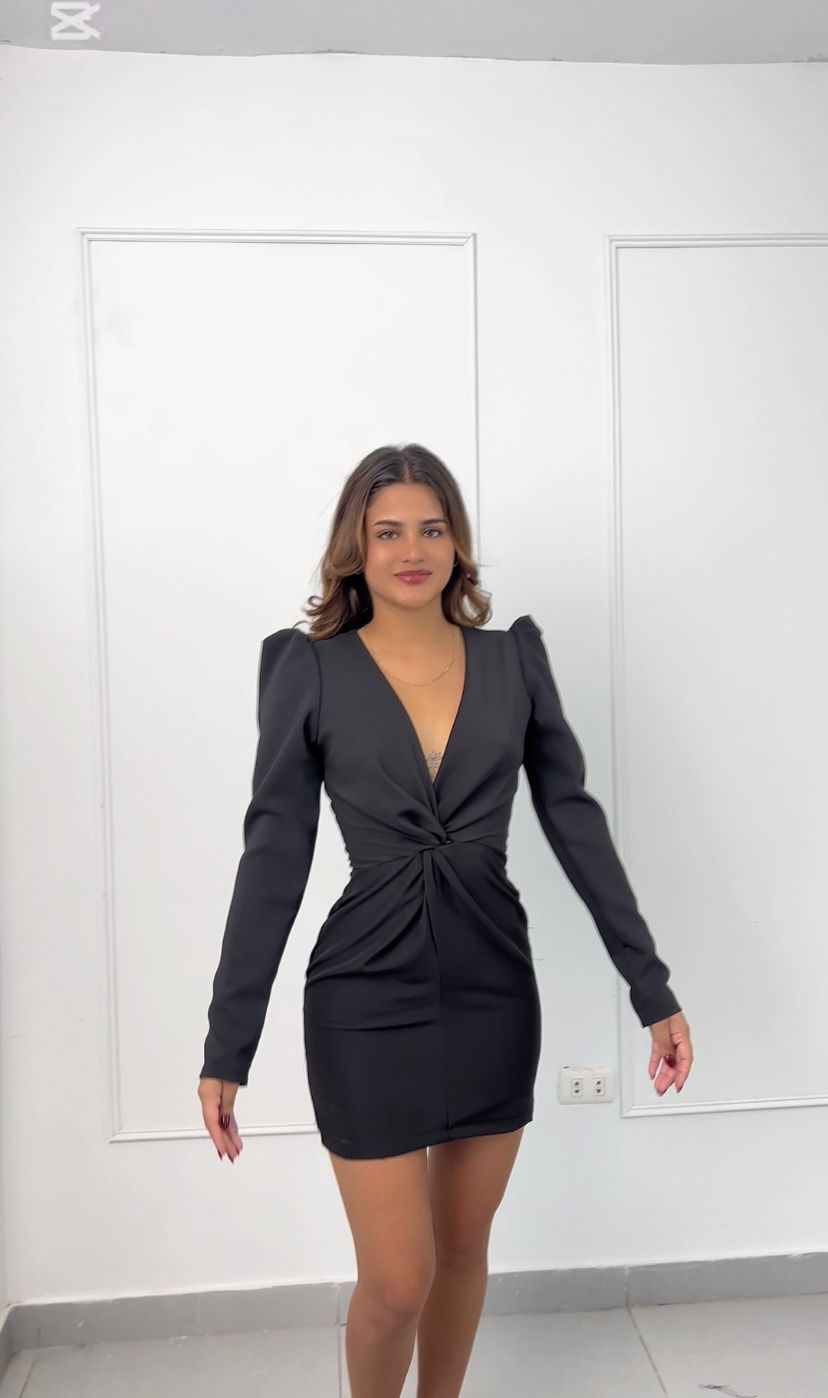 Vestido nudo drapeado