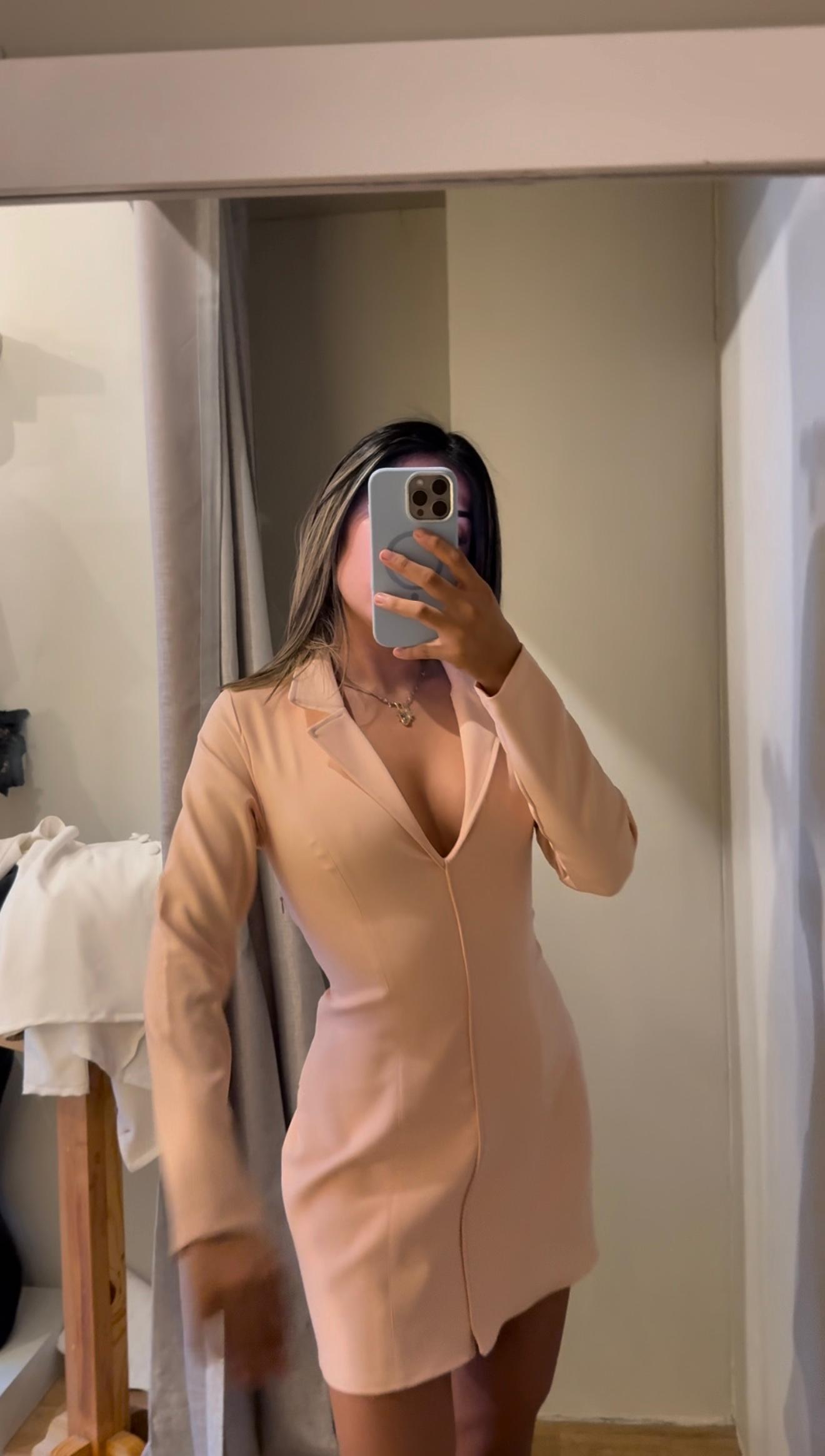 Vestido sastre manga larga