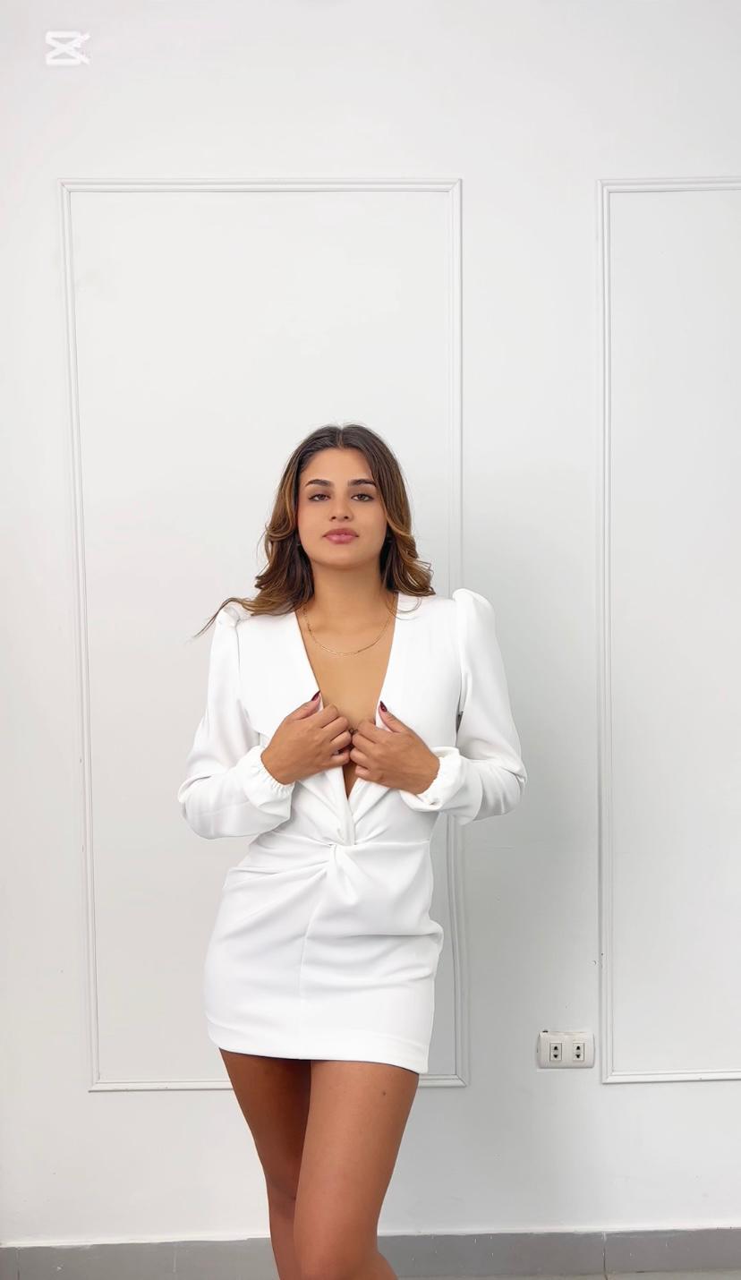 Vestido nudo drapeado